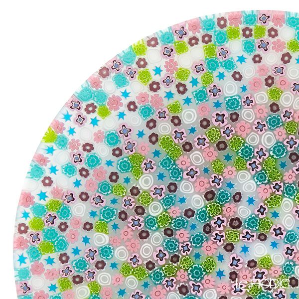 エルコーレモレッティ ミレフィオーリ プレート 24cm グリーンピンク 400