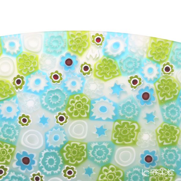 エルコーレモレッティ ミレフィオーリ プレート 24cm ライトブルーグリーン 411