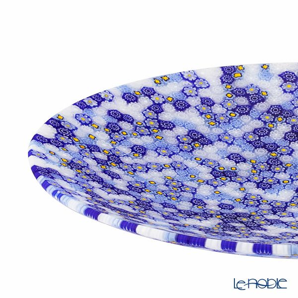 エルコーレモレッティ ミレフィオーリ プレート 24cm ホワイト×ブルー×イエロー 412