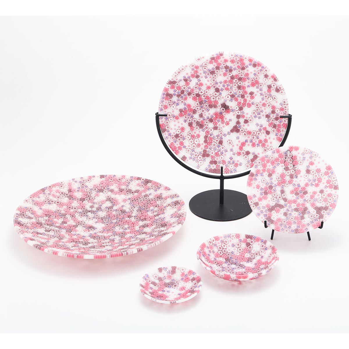 エルコーレモレッティ ミレフィオーリ プレート 24cm ピンク系 428