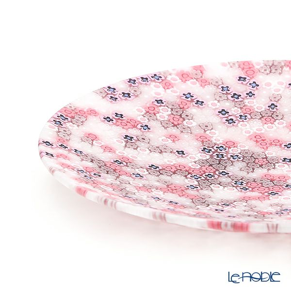 エルコーレモレッティ ミレフィオーリ プレート 24cm ピンク×ホワイト 430