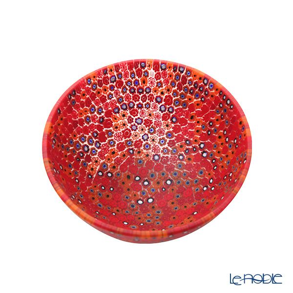エルコーレモレッティ ミレフィオーリ ボウル 13.5cm レッド系 213