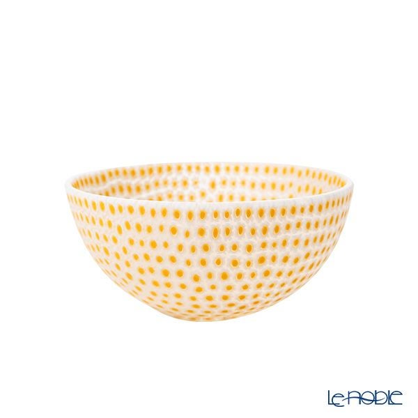 エルコーレモレッティ ミレフィオーリ ボウル 13.5cm イエロー×ホワイト 59