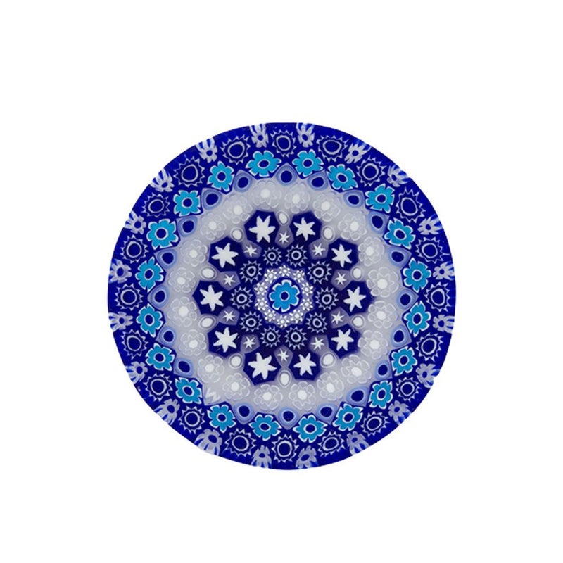 エルコーレモレッティ ミレフィオーリ プレート 8cm 古代ローマモザイク ブルー系