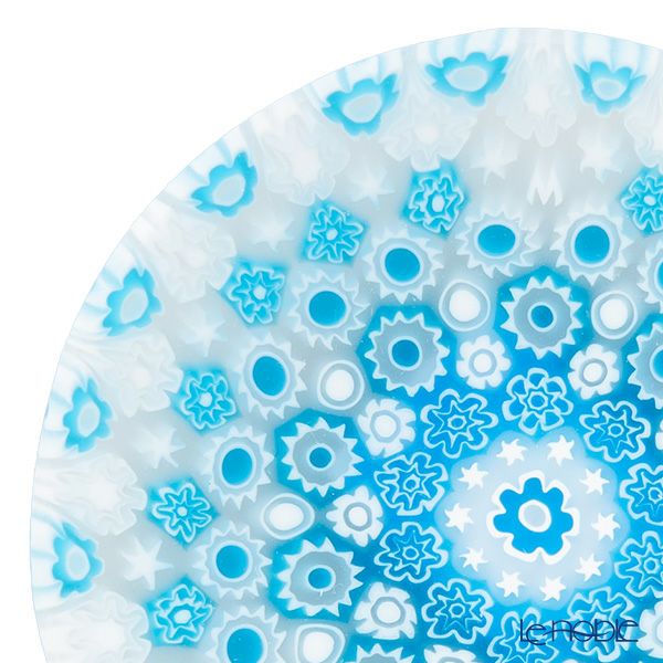 エルコーレモレッティ ミレフィオーリ プレート 8cm 古代ローマモザイク ライトブルー系