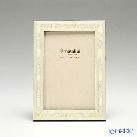 ナタリーニ 象嵌フォトフレーム 10×15cm QH／20 ホワイト