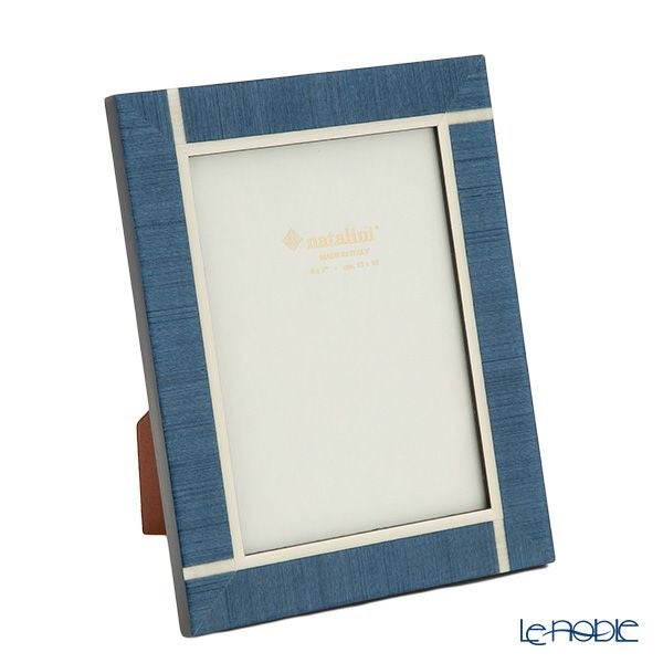 ナタリーニ フォトフレーム 13×18cm Cervinia ブルー×ホワイトライン（2L）