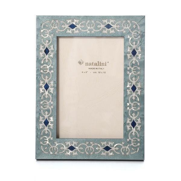 ナタリーニ 象嵌フォトフレーム 10×15cm MARRAKECH ブルー