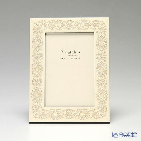 ナタリーニ 象嵌フォトフレーム 10×15cm MARRAKECH ホワイト