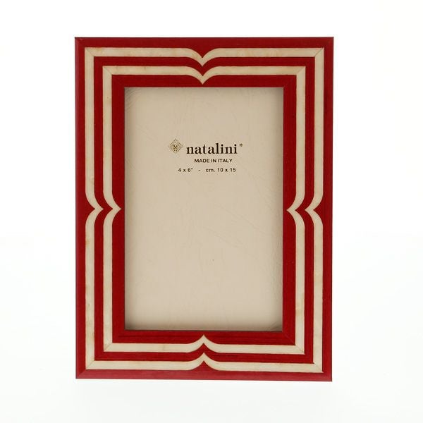ナタリーニ 象嵌フォトフレーム 10×15cm ベラッジオ レッド