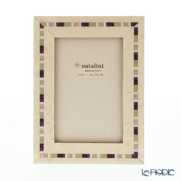 ナタリーニ 象嵌フォトフレーム 10×15cm トレビ ホワイト