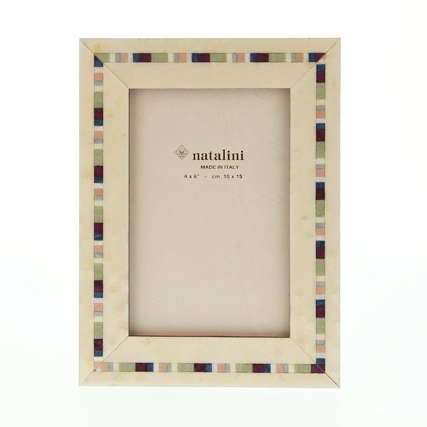 ナタリーニ 象嵌フォトフレーム 10×15cm トレビ ホワイト