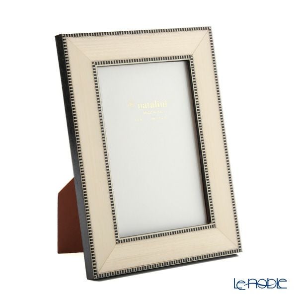 ナタリーニ 象嵌フォトフレーム 10×15cm Rt／30 ホワイト ブラックライン