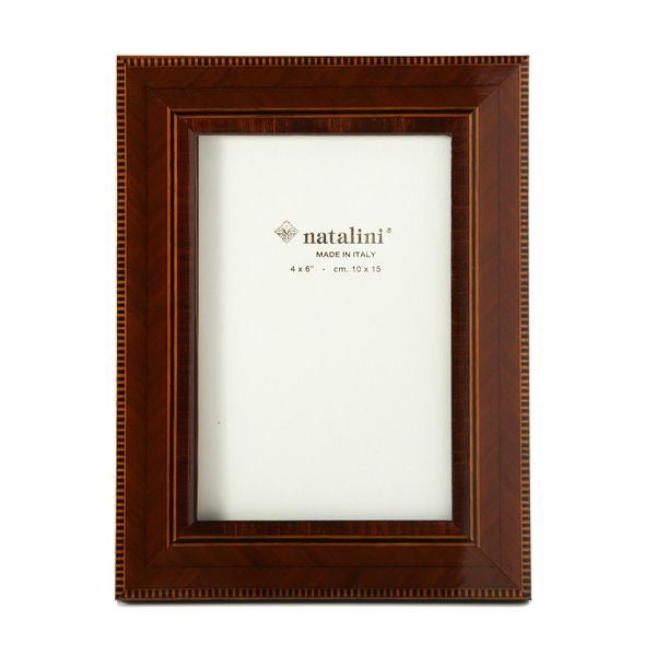 ナタリーニ 象嵌フォトフレーム 10×15cm C／35／Cil／7 ブラウン