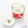 マリメッコ（marimekko） Unikko ウニッコ ティーポット ホワイト×レッド 17cm