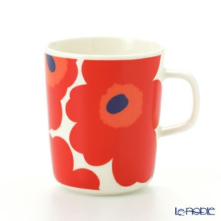 マリメッコ（marimekko） Unikko ウニッコ マグカップ 250ml ホワイト×レッド 63431-001