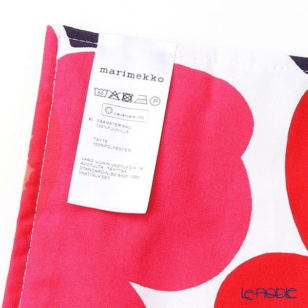 マリメッコ（marimekko） Pieni Unikko ピエニ ウニッコ ポットホルダー ホワイト×レッド 21×21cm コットン