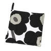 マリメッコ（marimekko） Pieni Unikko ピエニ ウニッコ ポットホルダー ホワイト×ブラック 21×21cm コットン