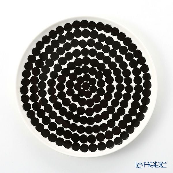 マリメッコ（marimekko） Siirtolapuutarha シイルトラプータルハ／市民菜園 プレート 20cm（ホワイト×ブラック）