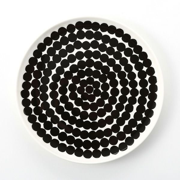 マリメッコ（marimekko） Siirtolapuutarha シイルトラプータルハ／市民菜園 プレート 20cm（ホワイト×ブラック）