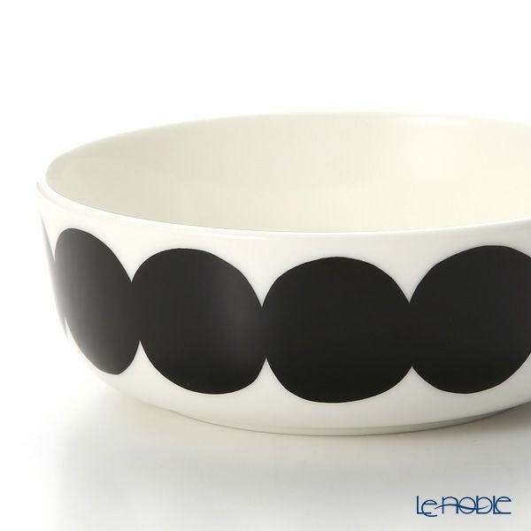 マリメッコ（marimekko） Rasymatto ラシィマット／使い込まれたラグ ボウル ホワイト×ブラック 400ml