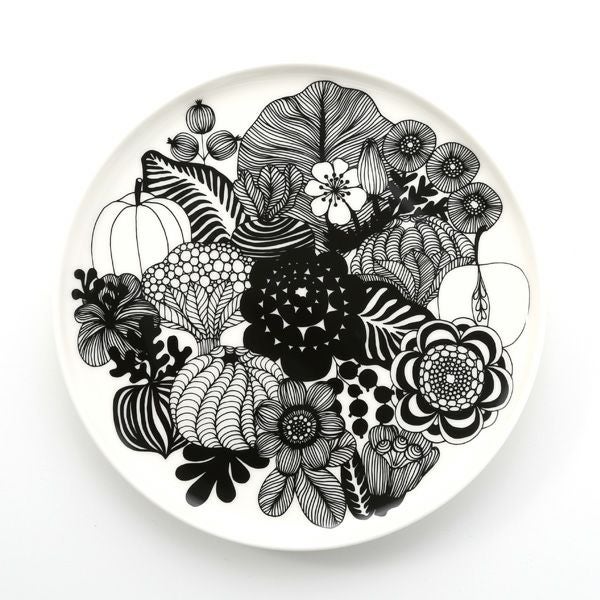 マリメッコ（marimekko） Siirtolapuutarha シイルトラプータルハ／市民菜園 プレート 20cm（ブラック）
