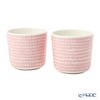 マリメッコ（marimekko） Siirtolapuutarha シイルトラプータルハ／市民菜園 コーヒーカップセット（ハンドルなし） ホワイト×ピンク 069997-103