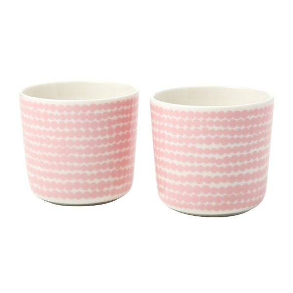 マリメッコ（marimekko） Siirtolapuutarha シイルトラプータルハ／市民菜園 コーヒーカップセット（ハンドルなし） ホワイト×ピンク 069997-103