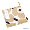 マリメッコ（marimekko） Unikko ウニッコ ポットホルダー 21×21cm ホワイト×ベージュ×ダークブルー コットン 069909-185／20SS