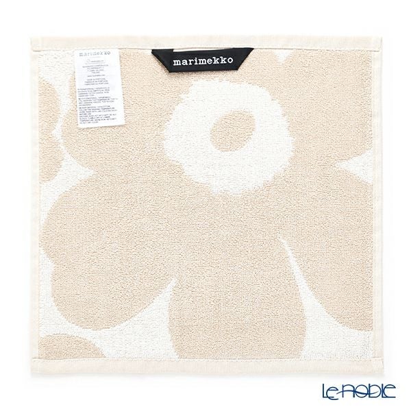 マリメッコ（marimekko） Unikko ウニッコ ミニタオル ベージュ×ホワイト 30×30cm コットン 070233-810