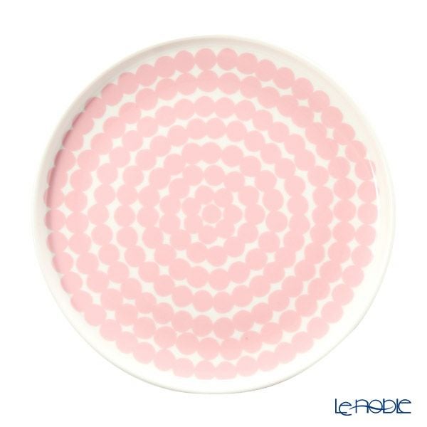 マリメッコ（marimekko） Siirtolapuutarha シイルトラプータルハ／市民菜園 プレート 20cm ホワイト×ピンク 067265-103