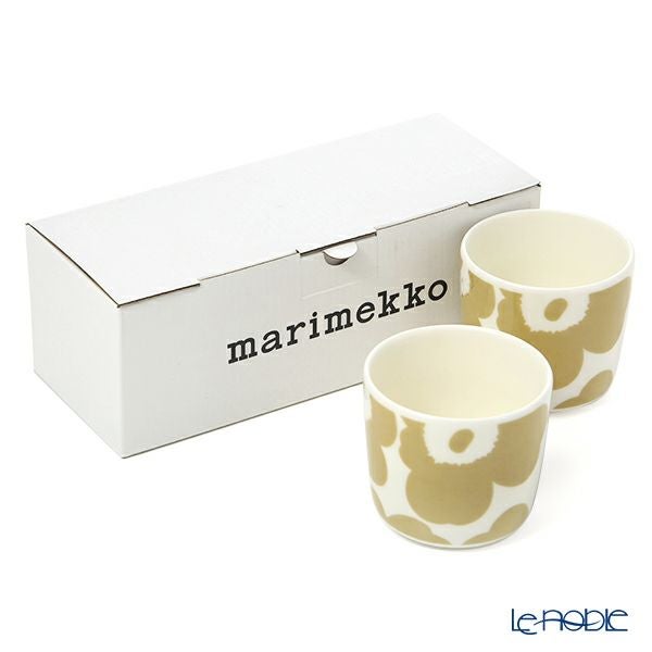 マリメッコ（marimekko） Unikko ウニッコ コーヒーカップセット（ハンドルなし） ホワイト×ベージュ 070397-180／20SS