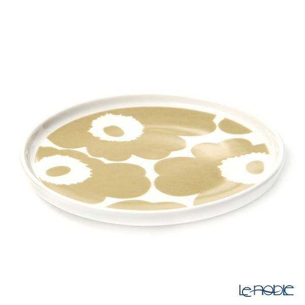 マリメッコ（marimekko） Unikko ウニッコ プレート 20cm ホワイト×ベージュ 070399-180／20SS