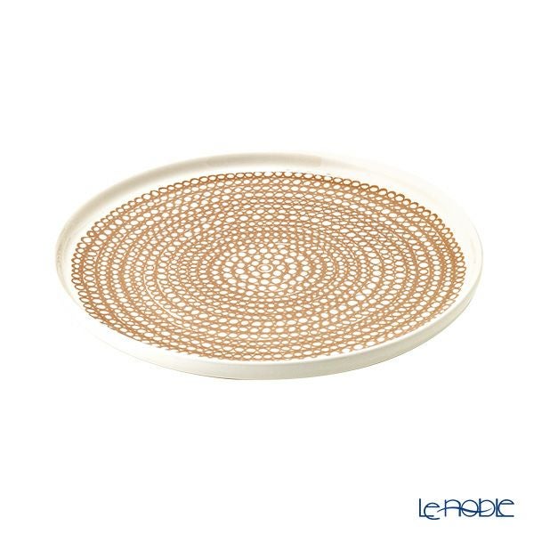 マリメッコ（marimekko） Siirtolapuutarha シイルトラプータルハ／市民菜園 プレート 20cm ホワイト×ベージュ 071872-180／22AW