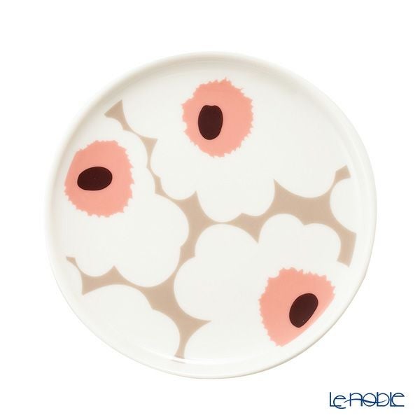 マリメッコ（marimekko） Unikko ウニッコ プレート 13.5cm クレイ×ホワイト 071832-183／22AW