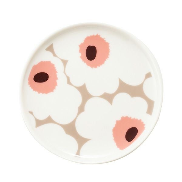 マリメッコ（marimekko） Unikko ウニッコ プレート 13.5cm クレイ×ホワイト 071832-183／22AW