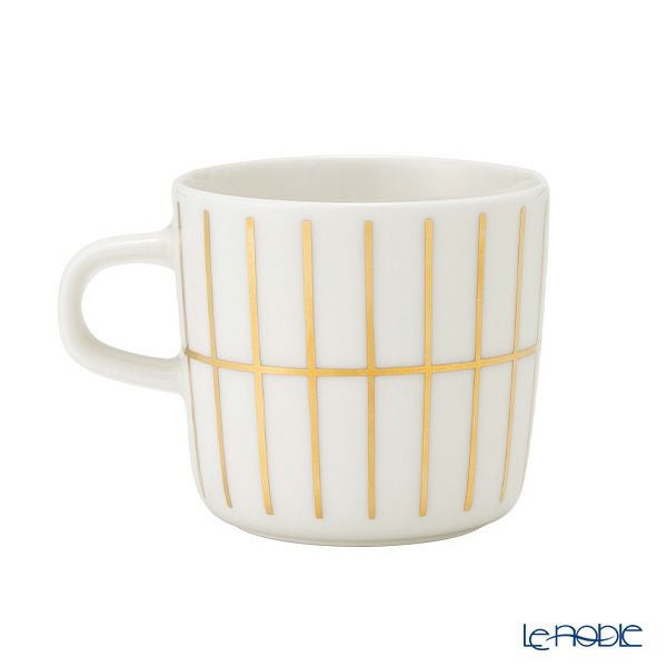 マリメッコ（marimekko） Tiiliskivi ティイリスキヴィ／煉瓦 れんが コーヒーカップ 200ml ホワイト×ゴールド 072040-120／22AW
