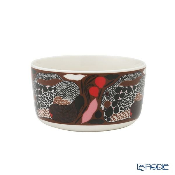 マリメッコ（marimekko） Rusakko ルサッコ／茶色のウサギ ボウル 500ml ブラウン×レッド 072028-186／22AW