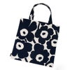 マリメッコ（marimekko） Pieni Unikko ピエニ ウニッコ ファブリックバッグ／エコバッグ／トートバッグ 43×43cm ダークブルー 072168-855／23SS