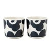 マリメッコ（marimekko） Unikko ウニッコ コーヒーカップセット（ハンドルなし） ダークブルー×ホワイト 072277-150／23SS