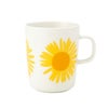 マリメッコ（marimekko） Auringonkukka アウリンゴンクッカ／ひまわり マグカップ 250ml ホワイト×イエロー×オレンジ 072288-122／23SS