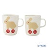 マリメッコ（marimekko） Rulla ルッラ／ローラー マグカップセット 250ml ホワイト×ベージュ×レッド 072247-183／23SS