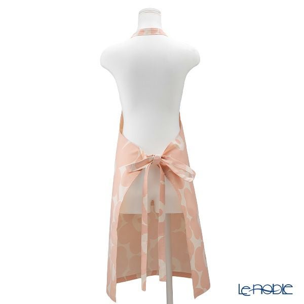 マリメッコ（marimekko） Pieni Unikko ピエニ ウニッコ エプロン 着丈84×身幅83cm ピーチ×ホワイト 072563-122／23AW