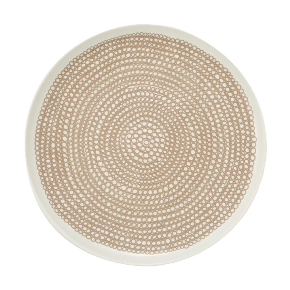 マリメッコ（marimekko） Siirtolapuutarha シイルトラプータルハ／市民菜園 プレート 25cm ホワイト×ベージュ 072637-180／23AW