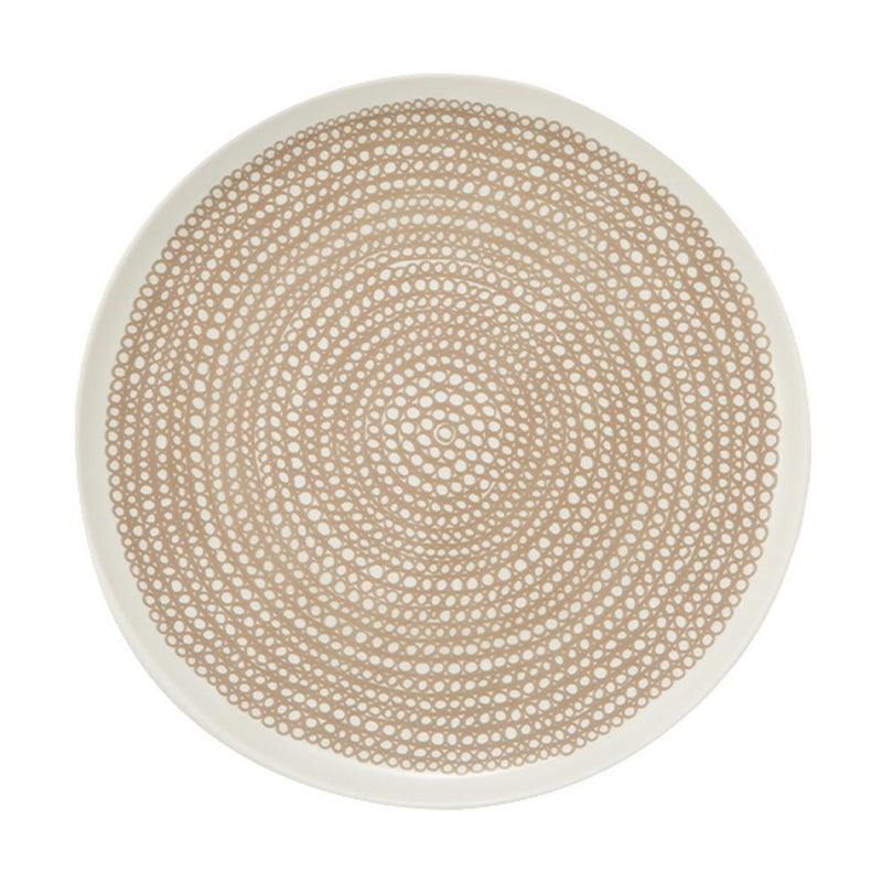 マリメッコ（marimekko） Siirtolapuutarha シイルトラプータルハ／市民菜園 プレート 25cm ホワイト×ベージュ 072637-180／23AW