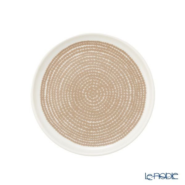 マリメッコ（marimekko） Siirtolapuutarha シイルトラプータルハ／市民菜園 プレート 13.5cm ホワイト×ベージュ 072638-180／23AW