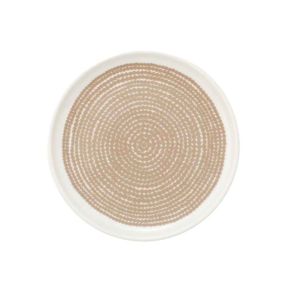 マリメッコ（marimekko） Siirtolapuutarha シイルトラプータルハ／市民菜園 プレート 13.5cm ホワイト×ベージュ 072638-180／23AW