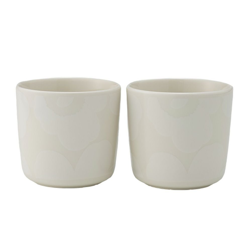 マリメッコ（marimekko） ウニッコ コーヒーカップセット（ハンドルなし） ホワイト×ナチュラルホワイト 072592-100