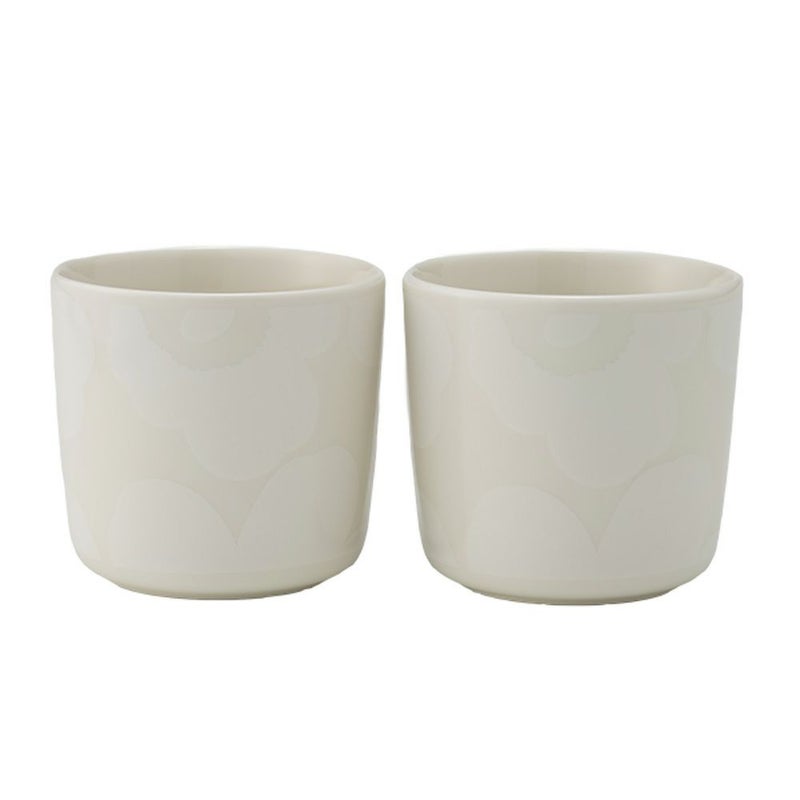 マリメッコ（marimekko） ウニッコ コーヒーカップセット（ハンドルなし） ホワイト×ナチュラルホワイト 072592-100