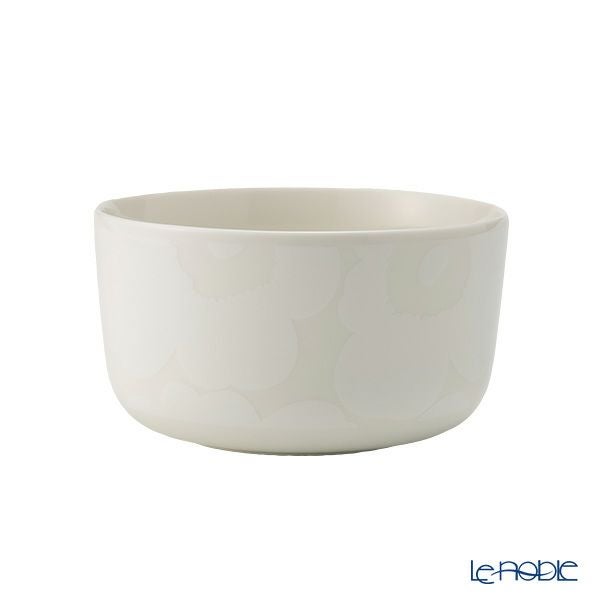 マリメッコ（marimekko） Unikko ウニッコ ボウル 500ml ホワイト×ナチュラルホワイト 072591-100／23AW